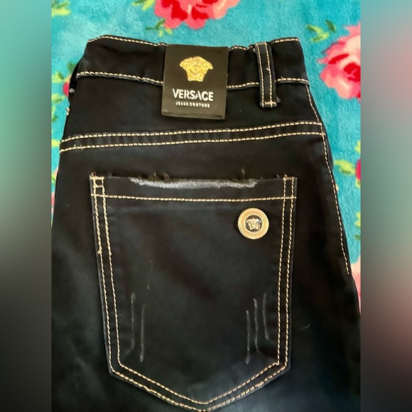 Versace Blue Denim Jeans Size 8 - Picture 2 of 5